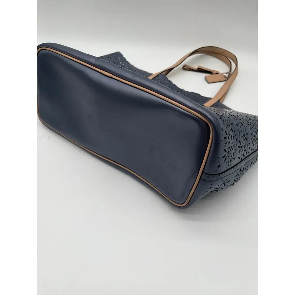 COACH Rare Park Metro Eyelet Leather Tote, Perforated, COA INCLUDED